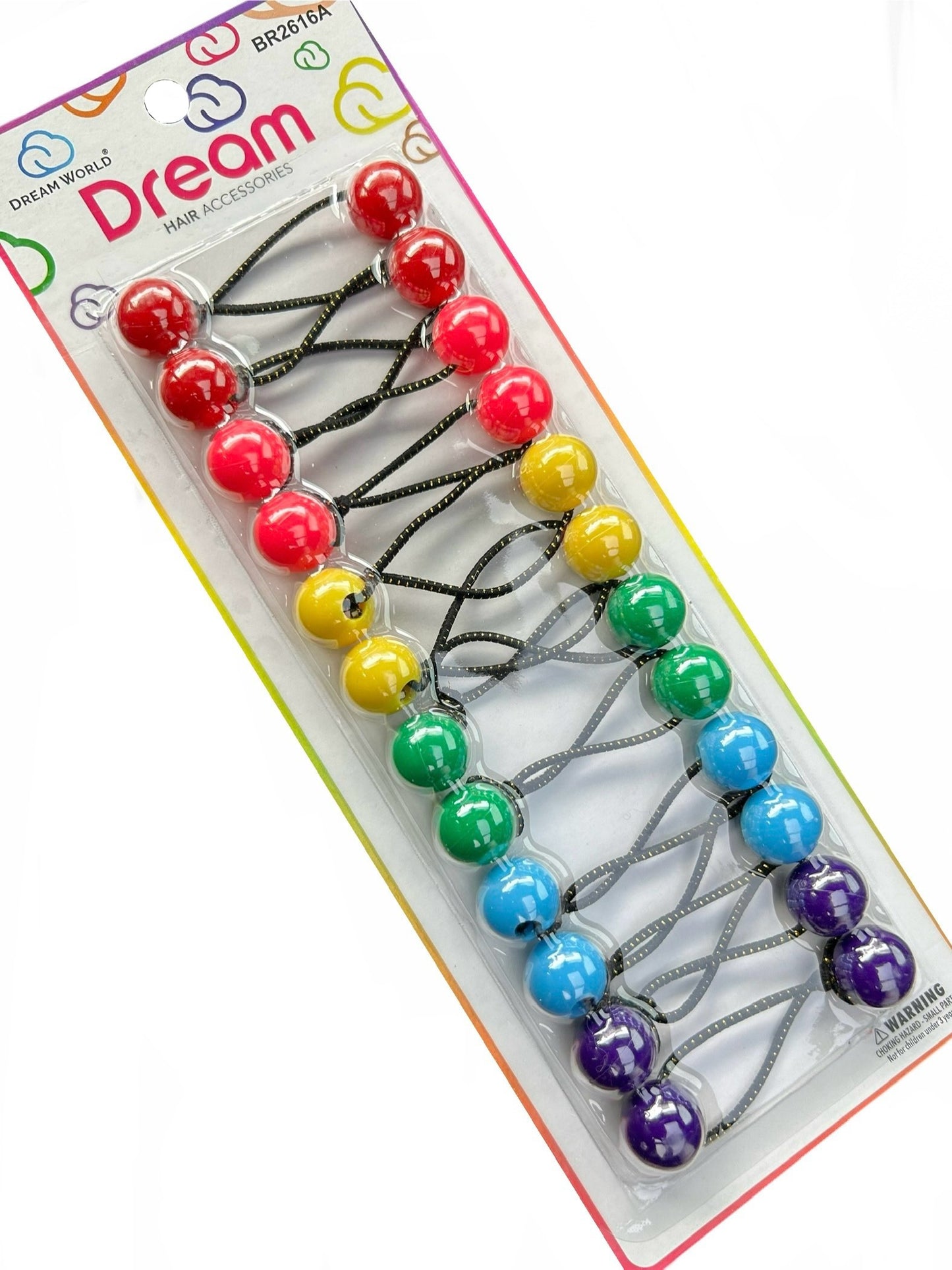 Multi Colored 16mm Hair Ballies - 12 pieces - red