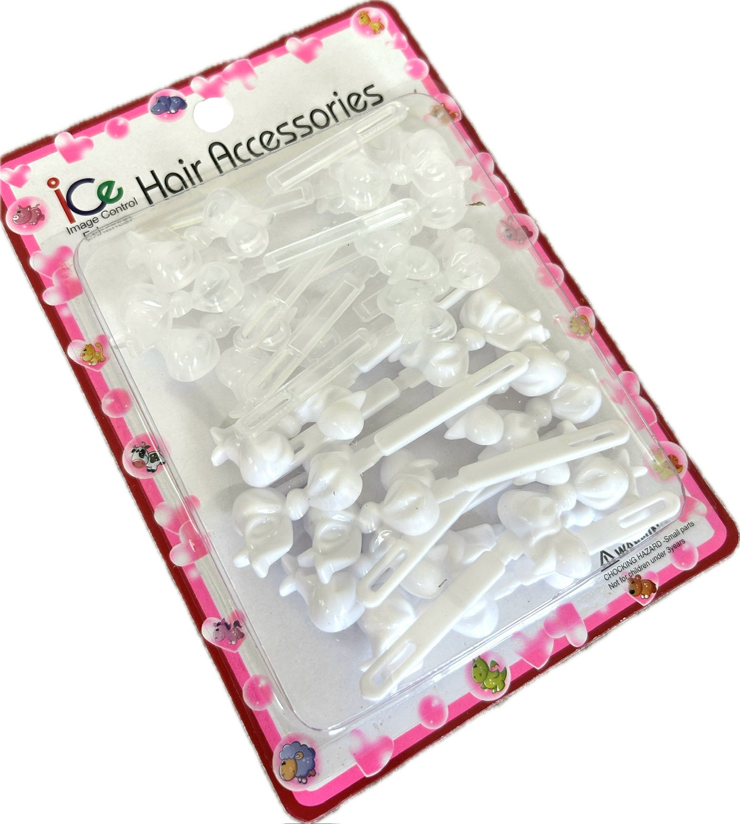 White Clear Barrettes