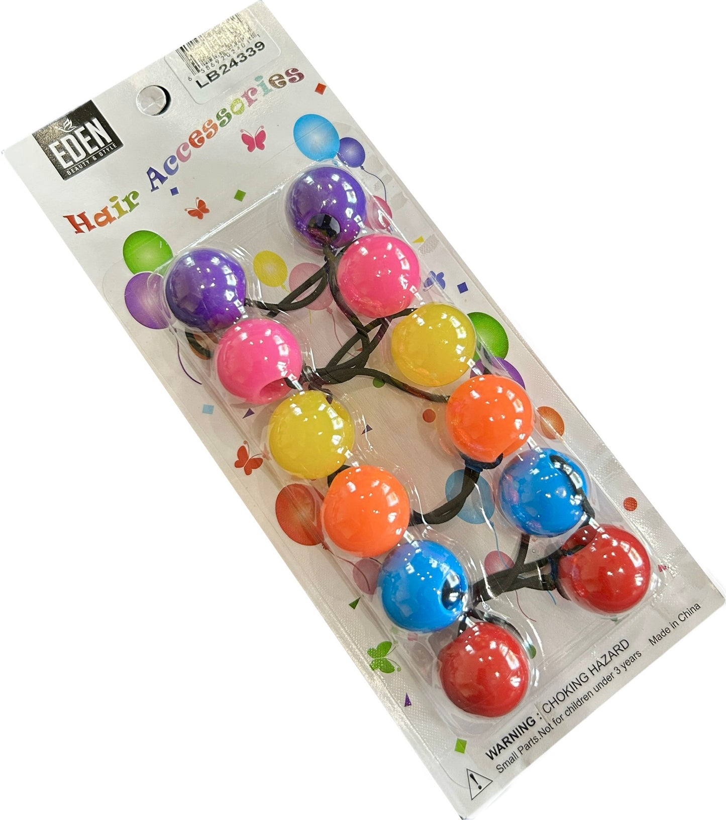 Rainbow Mix 24mm Hair Ballies - EDEN