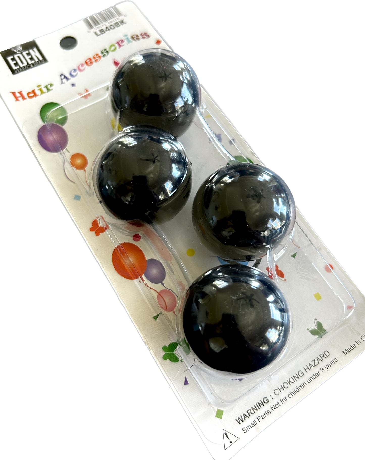 Black 40mm Hair Ballies 2 pieces