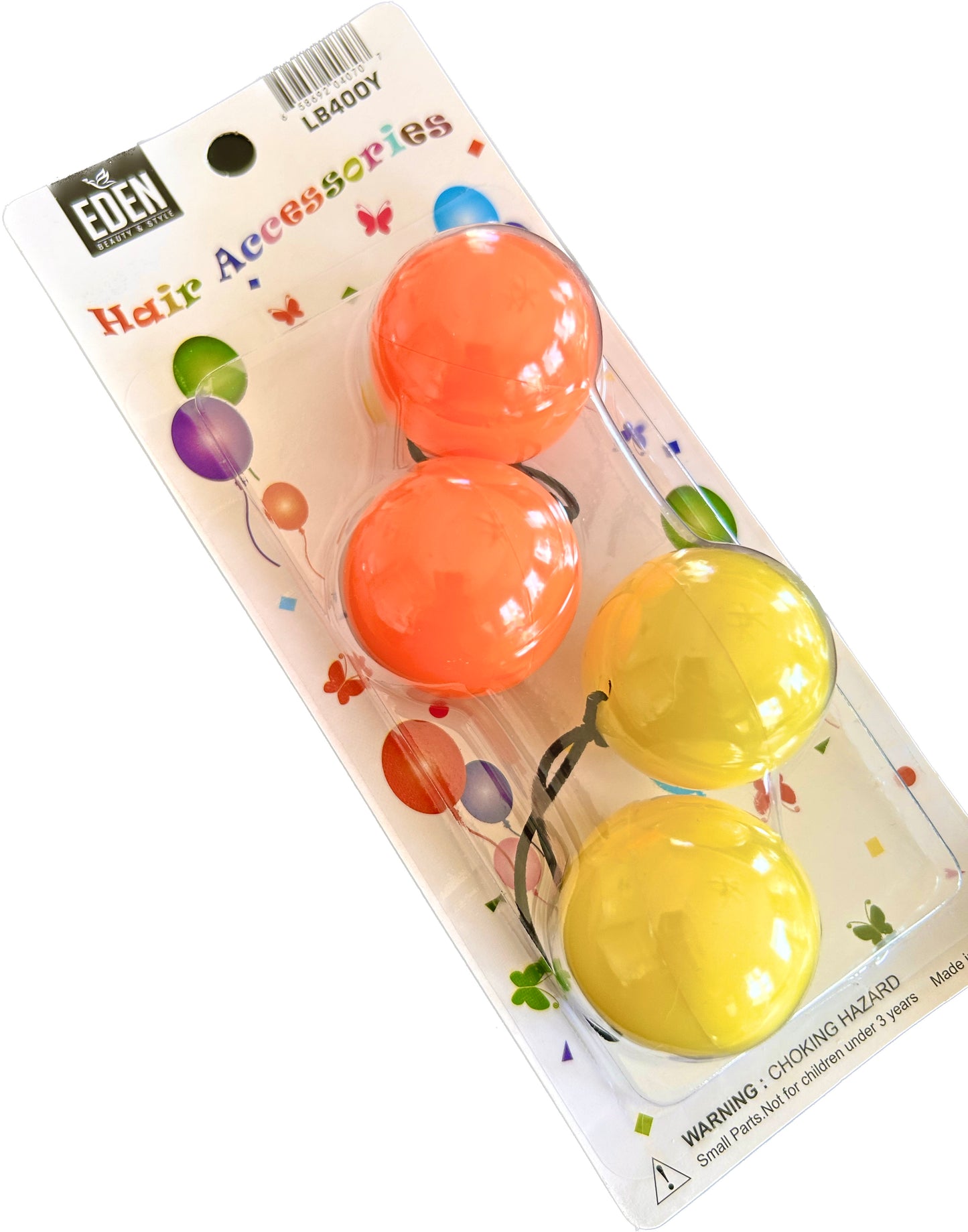 Orange Yellow 40mm Hair Ballies 2 pieces