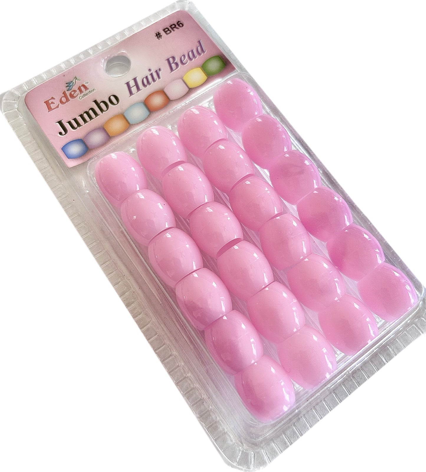 Light Pink Hair Beads - Jumbo