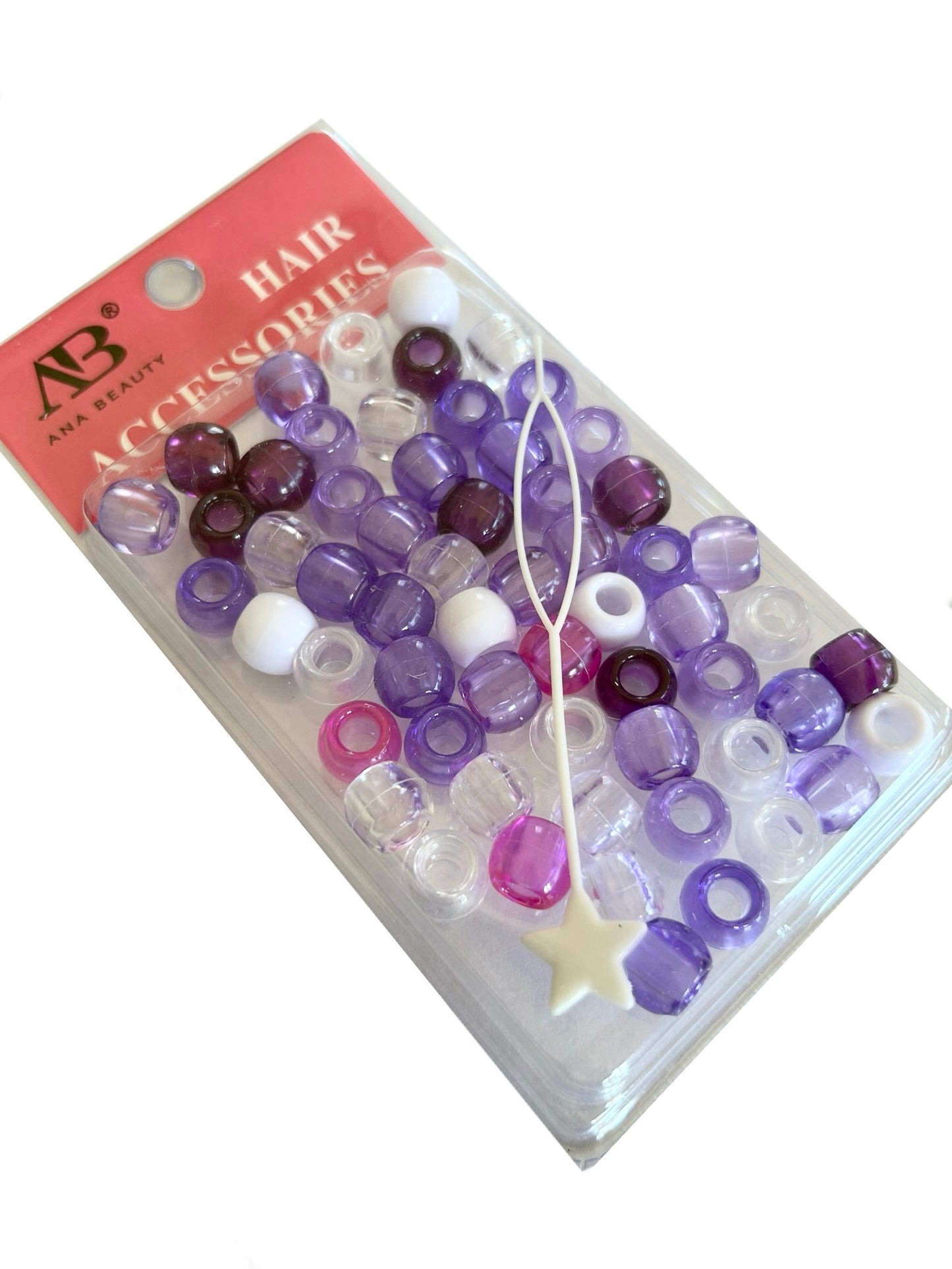 Purple & Clear Beads - Medium