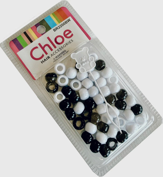 Black and White Beads - Medium