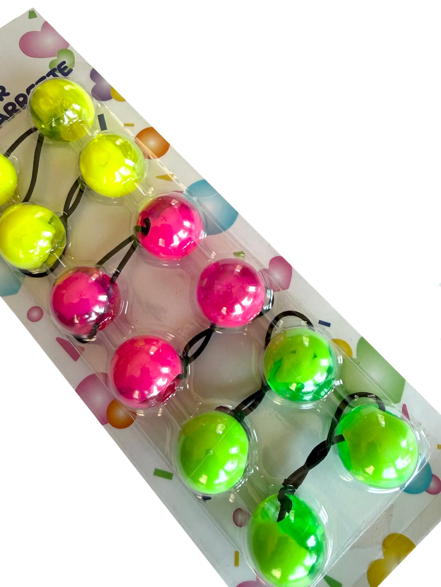 Marble Pink Green Yellow- 25mm Hair Ballies