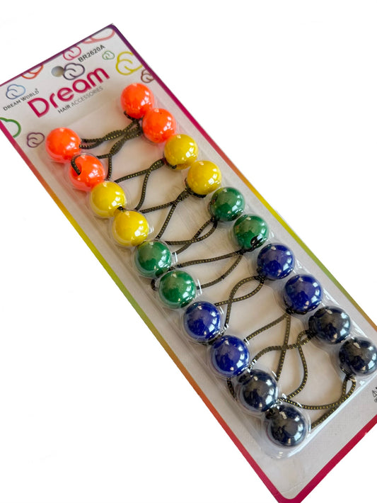 Rainbow Mix 20mm Hair Ballies - DREAM