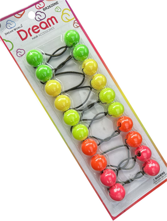 Neon 20mm Hair Ballies - 10 pieces