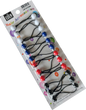 XS Red White Blue Black Hair Ballies - 12 pieces