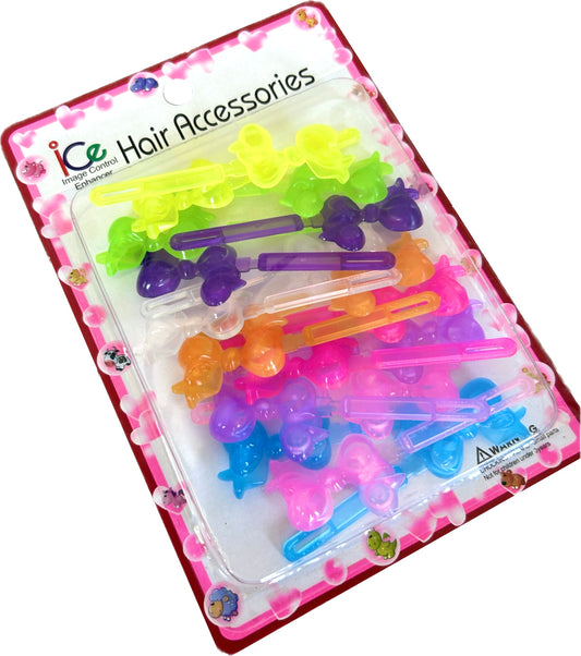 Transparent Rainbow Barrettes