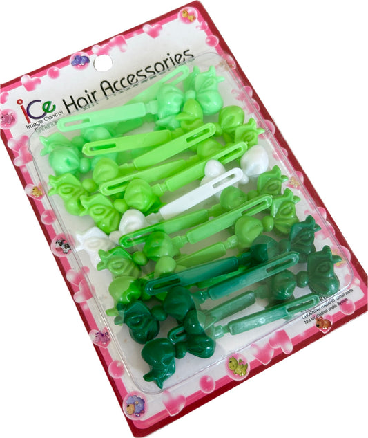 Green Barrettes