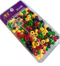 Jamaican Mix Beads- red green yellow black small
