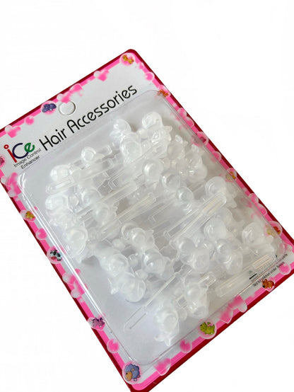 Frosty Clear Barrettes
