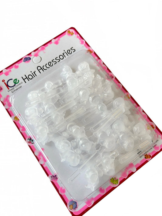 Frosty Clear Barrettes