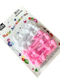 Pink White Barrettes