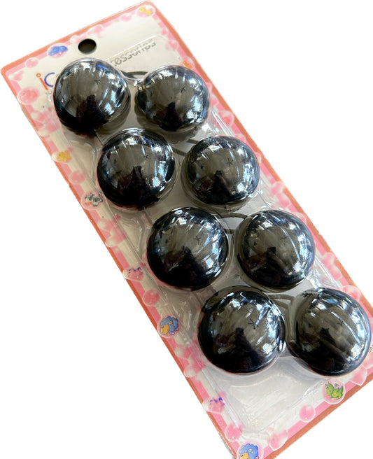 Black 30mm Hair Ballies - 4 pieces