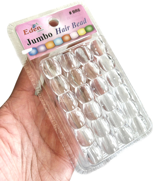 Clear Hair Beads - Jumbo