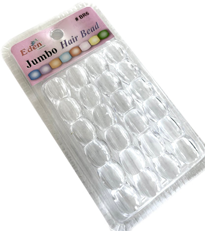 Clear Hair Beads - Jumbo