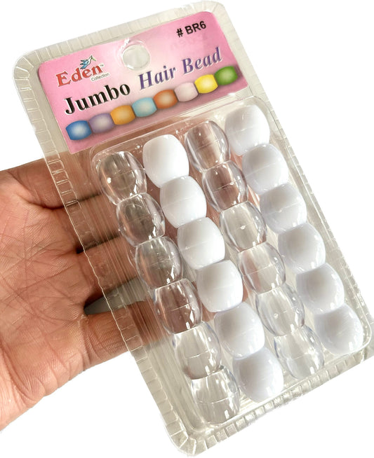 White Clear Beads- Jumbo