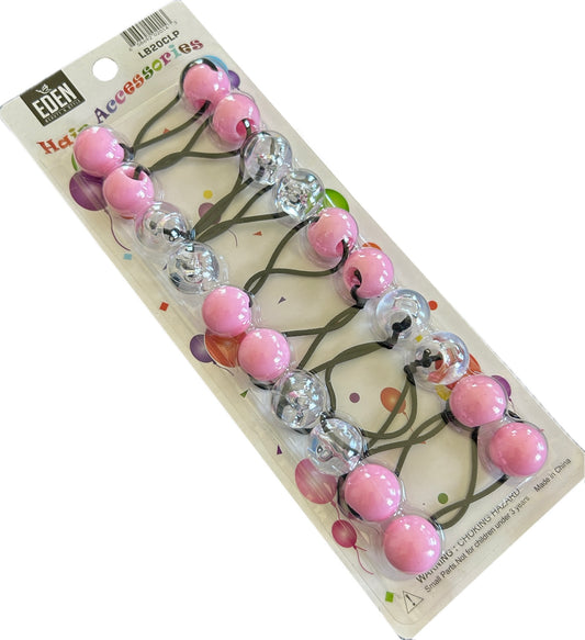 Clear & Pink 20mm Hair Ballies