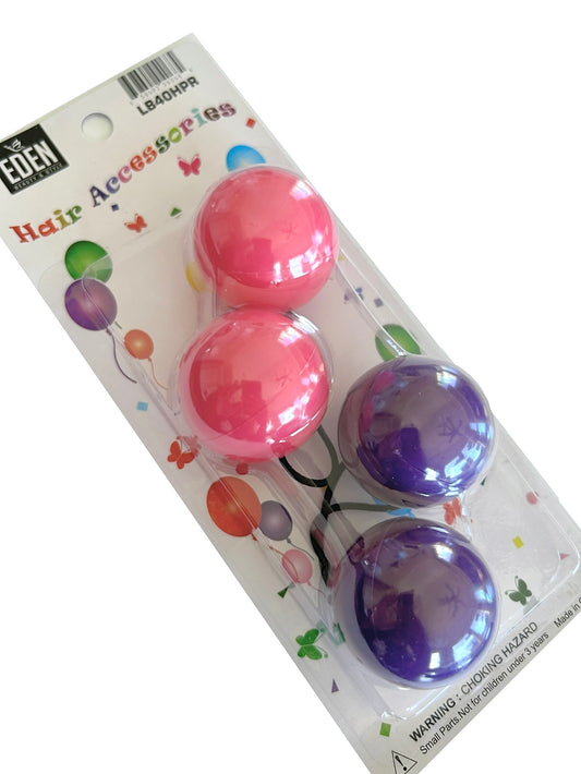 Purple Pink 40mm Hair Ballies 2 pieces