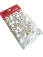 White & Clear Beads - Medium
